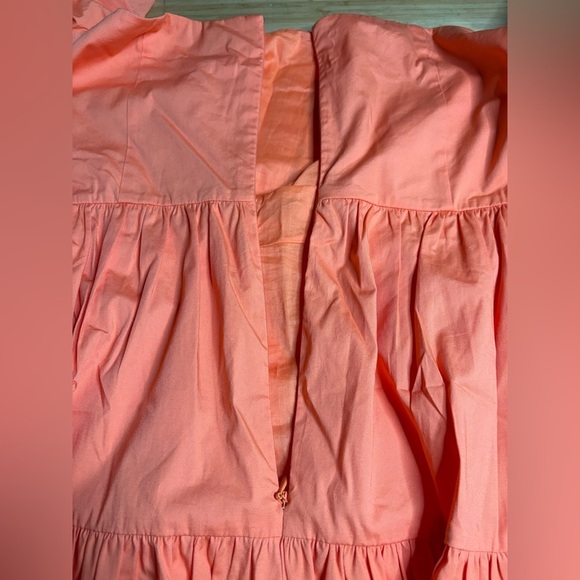 NWT Staud- Elio Off-Shoulder Mini Dress in Color Nectarine. Size 10. - Picture 10 of 11